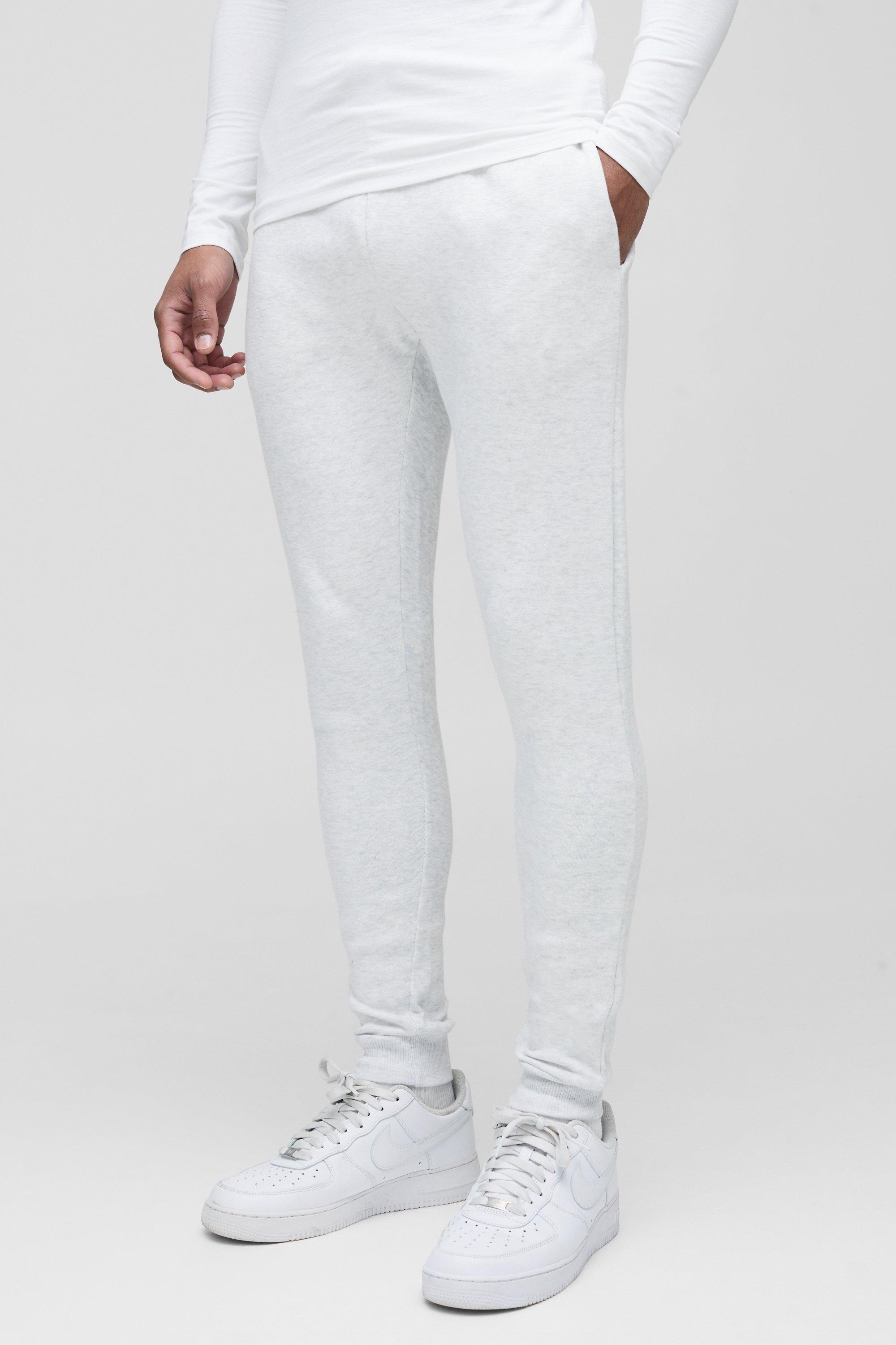 Mens Grey Basic Super Skinny Fit Jogger, Grey